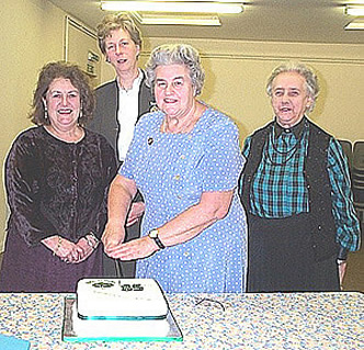 From left to right: Christine Farmer, Diana Birch, Ann Harman and Mildred Cockram.