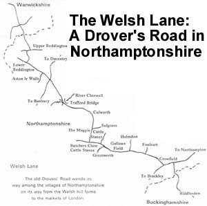 map of the route of the welsh lane